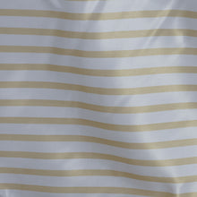 90 inch x156 inch White/Champagne Stripe Satin Tablecloth