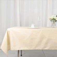Rectangle Tablecloth Beige Polyester Linen 54 Inch x 96 Inch