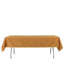 Polyester Linen Tablecloth in Gold Color 54 Inch x 96 Inch Rectangle Shape
