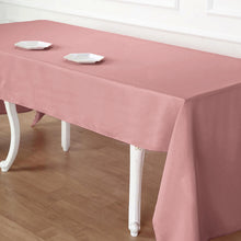 60"x102" Dusty Rose Polyester Rectangular Tablecloth