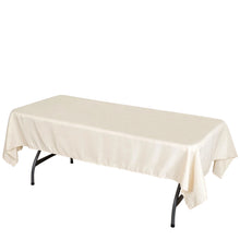 60"x102" Beige Polyester Rectangular Tablecloth