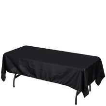 Black Polyester 60 Inch x 102 Inch Rectangular Tablecloth