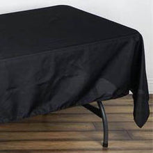 Black Polyester Rectangular 60 Inch x 102 Inch Tablecloth