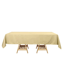 Polyester Champagne Tablecloth 60 Inch x 102 Inch Rectangular