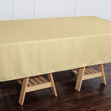 Champagne Polyester Tablecloth Rectangular 60 Inch x 102 Inch