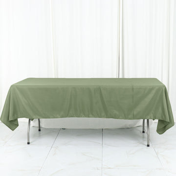 Elevate Your Event Decor with the Dusty Sage Green Seamless Polyester Rectangular Tablecloth