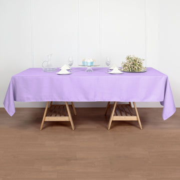Create an Enchanting Atmosphere with the Lavender Lilac Seamless Polyester Rectangular Tablecloth