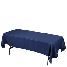 Navy Blue Polyester Tablecloth 60 Inch x 102 Inch Rectangular