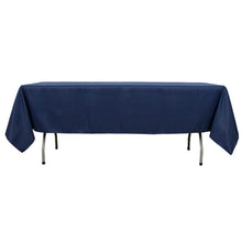 60x102inch Navy Blue 200 GSM Seamless Premium Polyester Rectangular Tablecloth