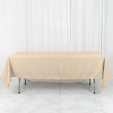 Elevate Your Event Decor with the Nude Seamless Polyester Rectangular Tablecloth