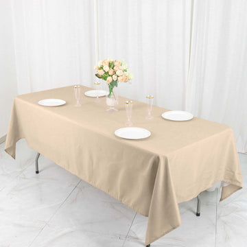 Enhance Your Event Decor with the Nude Seamless Polyester Rectangular Tablecloth