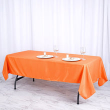 Orange Polyester Tablecloth 60 Inch x 102 Rectangular