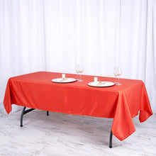 Polyester 60 Inch x 102 Inch Rectangular Tablecloth In Red 