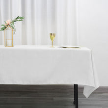 White Polyester Rectangular Tablecloth 60 Inch x 102 Inch