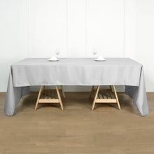 Polyester Tablecloth In Silver 60 Inch x 102 Inch Rectangular 
