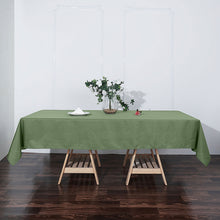 Olive Green Polyester Tablecloth Rectangular 60 Inch x 102 Inch