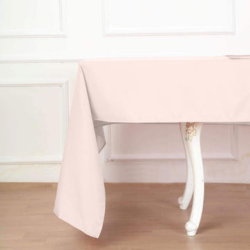 Enhance Your Event with a Blush Polyester Tablecloth