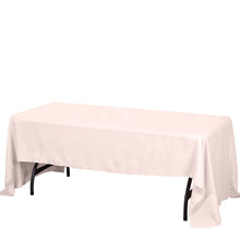 Polyester Rectangular Tablecloth In Blush Rose Gold 60 Inch x 126 Inch Seamless 