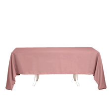 60x126Inch Dusty Rose Seamless Polyester Rectangular Tablecloth