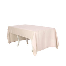 Beige Polyester Tablecloth Rectangular Shape Seamless 60 Inch x 126 Inch