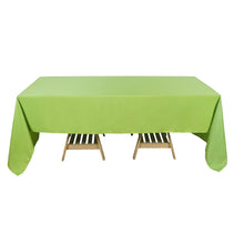 60 Inch x 126 Inch Apple Green Rectangular Seamless Polyester Tablecloth