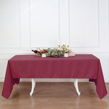 Seamless Polyester Rectangular Tablecloth In Burgundy 60 Inch x 126 Inch 
