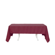 Polyester Rectangular 60 Inch x 126 Inch Tablecloth In Burgundy Seamless 