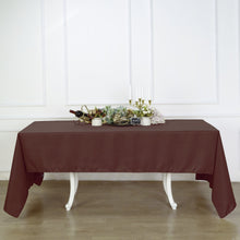 Polyester Chocolate Seamless Tablecloth 60 Inch x 126 Inch Rectangular