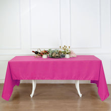 Seamless Polyester Tablecloth 60 Inch x 126 Inch Rectangular In Fuchsia