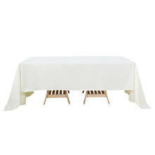 60 Inch x 126 Inch Rectangular Tablecloth In Ivory Seamless Polyester