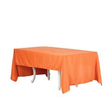 Seamless Polyester Tablecloth 60 Inch x 126 Inch Rectangular In Orange 