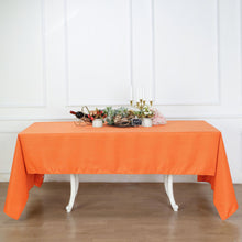 60 Inch x 126 Inch Rectangular Tablecloth In Orange Seamless Polyester