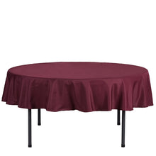 Round Tablecloth 70 Inch In Burgundy Polyester Linen