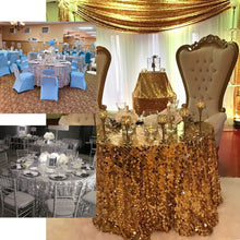 120 Inch Size Round Tablecloth Of Sequin On Mesh Base Matte Champagne Color