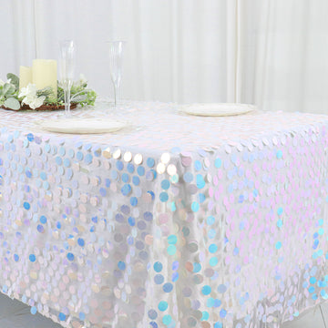 Create a Dreamy Atmosphere with the Iridescent Blue Payette Sequin Tablecloth