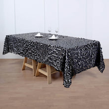 Big Payette Sequin Rectangle Tablecloth in Black 60 Inch x 102 Inch