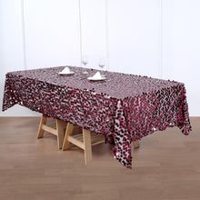 Burgundy Color Big Payette Sequin Rectangle Tablecloth 60 Inch x 102 Inch