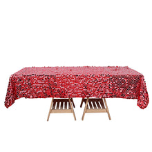 60 Inch x 102 Inch Red Rectangle Big Payette Sequin Tablecloth