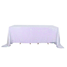 Big Payette Sequin Rectangle Tablecloth in Iridescent 90 Inch X 132 Inch
