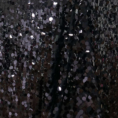 Black sequin fabric with reflective shimmer