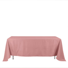 Polyester Linen Tablecloth in Dusty Rose Color 72 Inch x 120 Inch Rectangle Shape