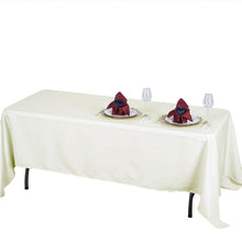 72 Inch x 120 Inch Ivory Rectangular Tablecloth In Premium 190 GSM Polyester Seamless