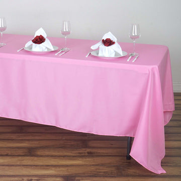 Create a Stylish and Durable Table Setting with a Pink Reusable Linen Tablecloth
