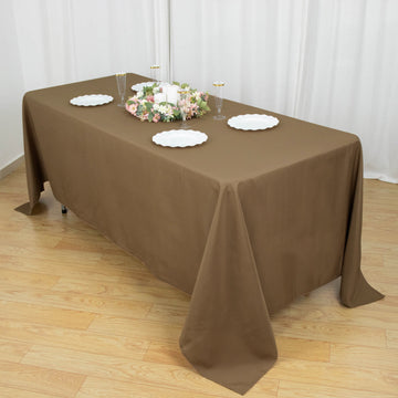 Enhance Your Event Décor with a Taupe Rectangle Tablecloth