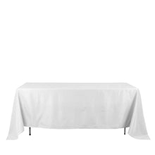 Polyester Rectangle 72 Inch x 120 Inch Tablecloth In White