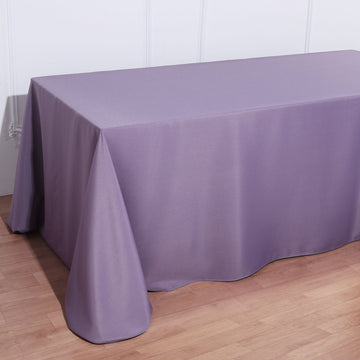 Dress Your Tables to Impress with the Violet Amethyst Polyester Rectangular Tablecloth