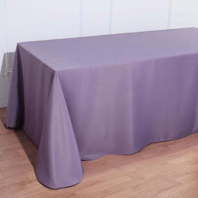 Purple tablecloth draping elegantly over a table.