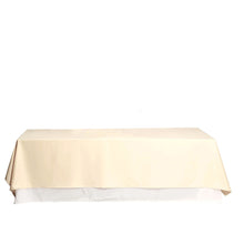 Beige Polyester Rectangular Tablecloth 90 Inch x 132 Inch 