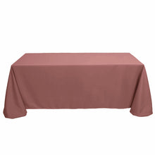 Seamless Rectangular Linen Tablecloth 90X132 Inch Polyester Cinnamon Rose