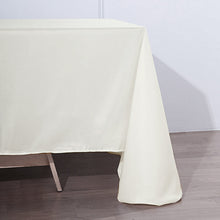 Rectangular Tablecloth 90 Inch x 132 Inch In Polyester Ivory